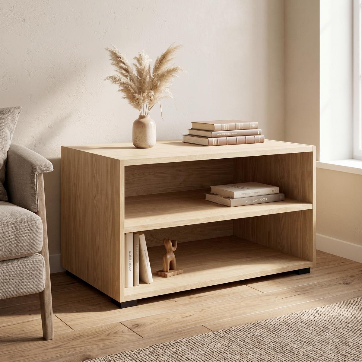 REGÁL UNIT-ELEMENTS MINI - černá/barvy dubu, Moderní, kompozitní dřevo (91,2/44,8/40cm) - Ondega