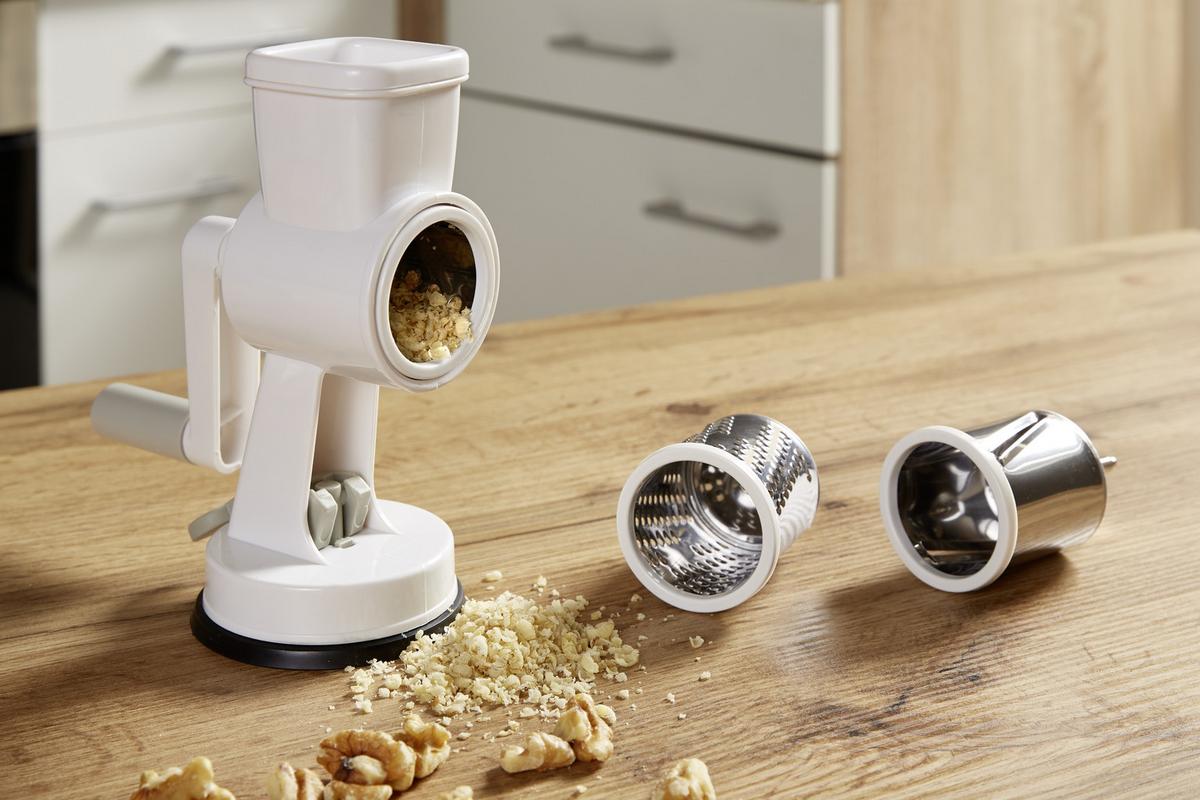 Nuss- und Gemüsemühle Aus Kunststoff Teresa L: ca. 19 cm - Weiß, KONVENTIONELL, Kunststoff/Metall (19/10/20cm) - Leifheit