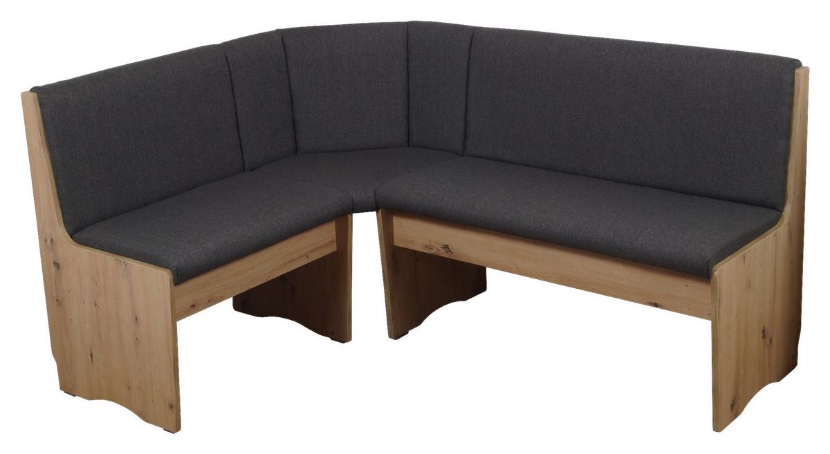 Eckbankgruppe Duisburg Veduso Artimes - Dunkelgrau/Eiche Artisan, KONVENTIONELL, Holz/Holzwerkstoff (125/165cm)
