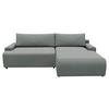 Eckschlafsofa Prag, Grau S: 253x167 cm - Schwarz/Grau, MODERN, Textil (253/167cm) - Trendmanufaktur