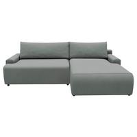 Eckschlafsofa Prag, Grau S: 253x167 cm - Schwarz/Grau, MODERN, Textil (253/167cm) - Trendmanufaktur