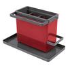 Spülorganizer 3-tlg Tidytex B/h/t: 24/13/14 Cm Kunststoff - Rot/Grau, Kunststoff (24/13/14cm)