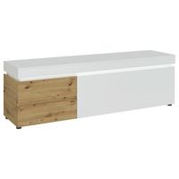 TV-Element Luci Weiß Eiche Artisan/Weiß B: 180,5 cm - Eiche Artisan/Weiß, Trend, Holzwerkstoff (180,5/56,6/48cm) - MID.YOU