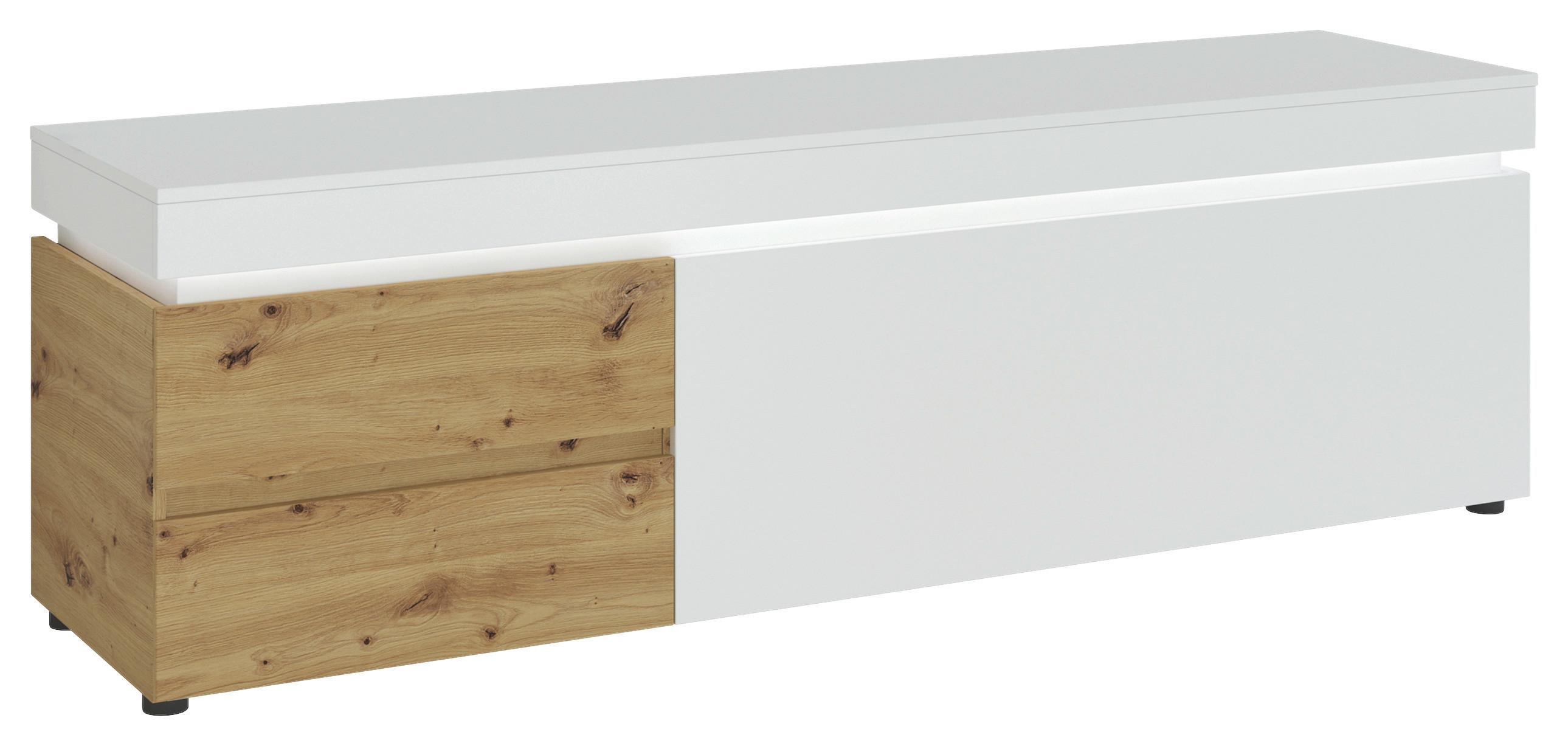 TV-Element Luci Weiß Eiche Artisan/Weiß B: 180,5 cm
