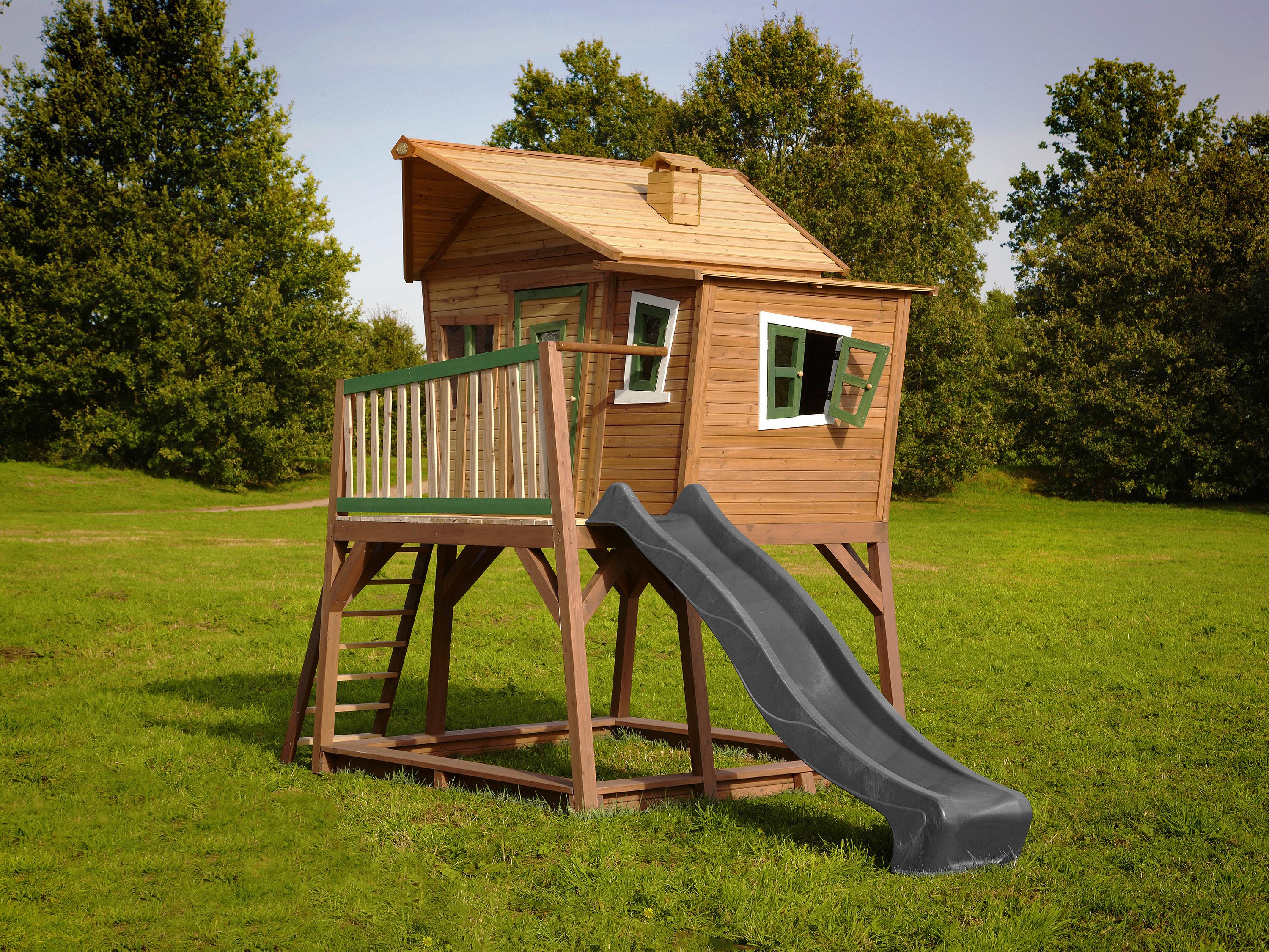 Spielturm A030.150.80 - Braun/Grau, KONVENTIONELL, Holz (432/288/193cm) - Ambia Garden