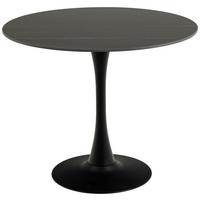 Jídelní stůl MALTA černý 90cm - černá, Trend, kov/keramika (90/90/75cm) - MID.YOU