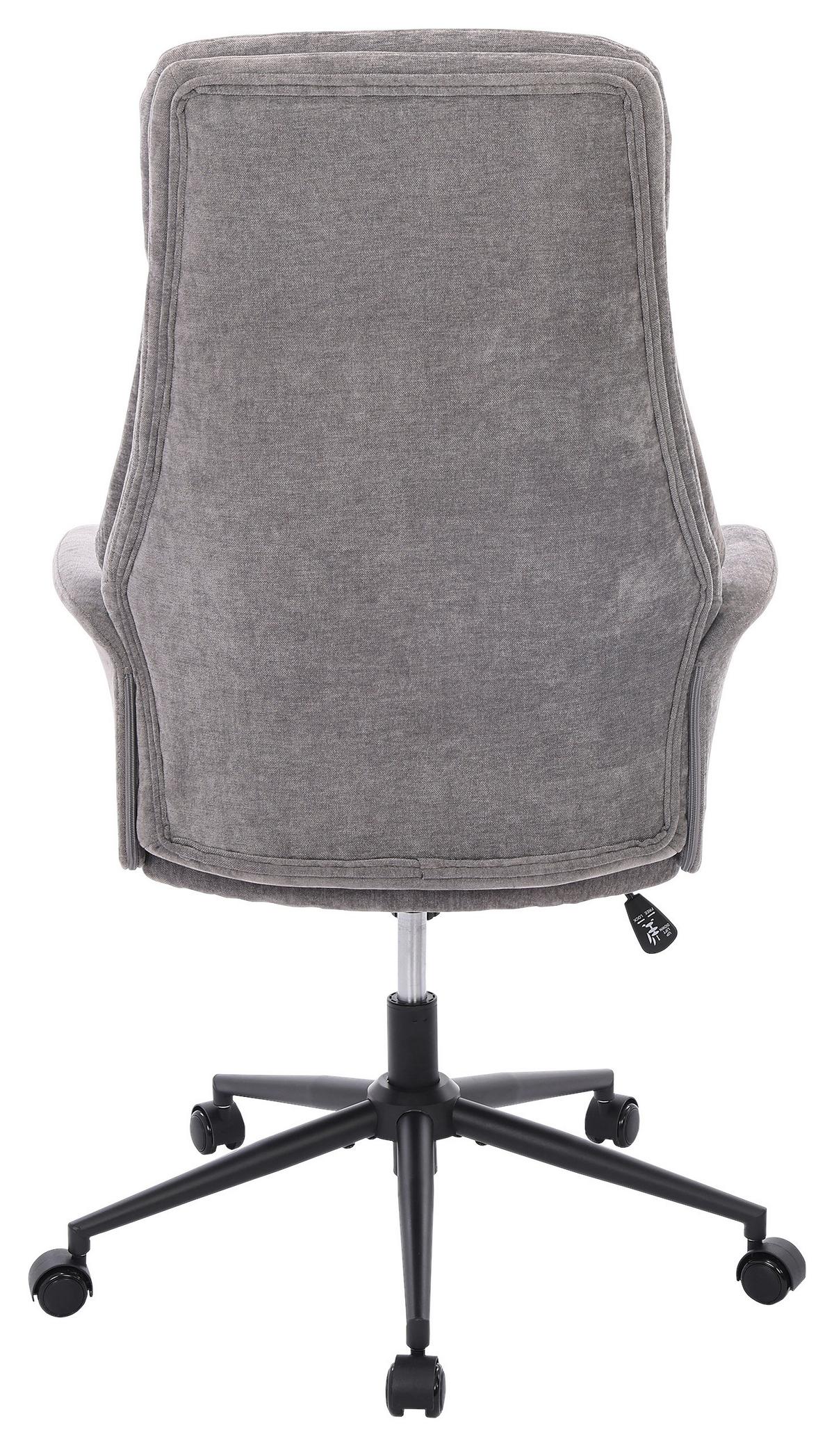 Drehstuhl Austin Grau B: 66 cm - Schwarz/Grau, MODERN, Holz/Kunststoff (66/114/122/64cm) - Livetastic