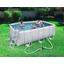 Stahlrahmenpoolset Power Steel Rectangular 412 X 201 X 122 cm - Grau, Kunststoff/Metall (412/201/122cm) - Bestway Stahlrahmenpoolset Power Steel Rectangular 412 X 201 X 122 cm - Grau, Kunststoff/Metall (412/201/122cm) - Bestway