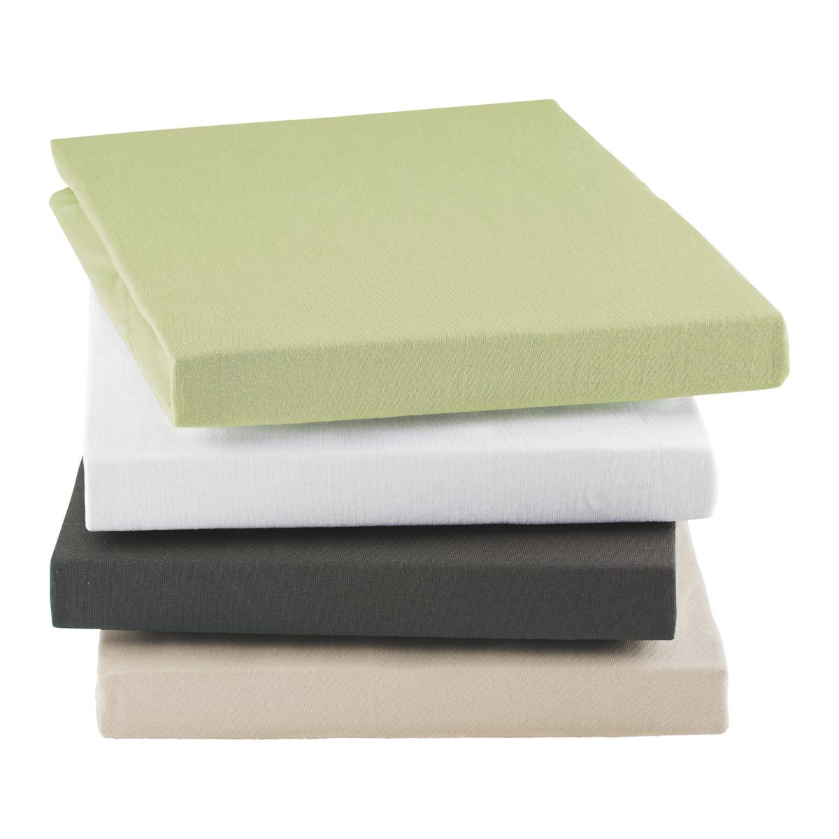 Napínacia plachta Basic, 90-100/200/28cm - šalviovozelená, Modern, textil (90/200cm) - Modern Living