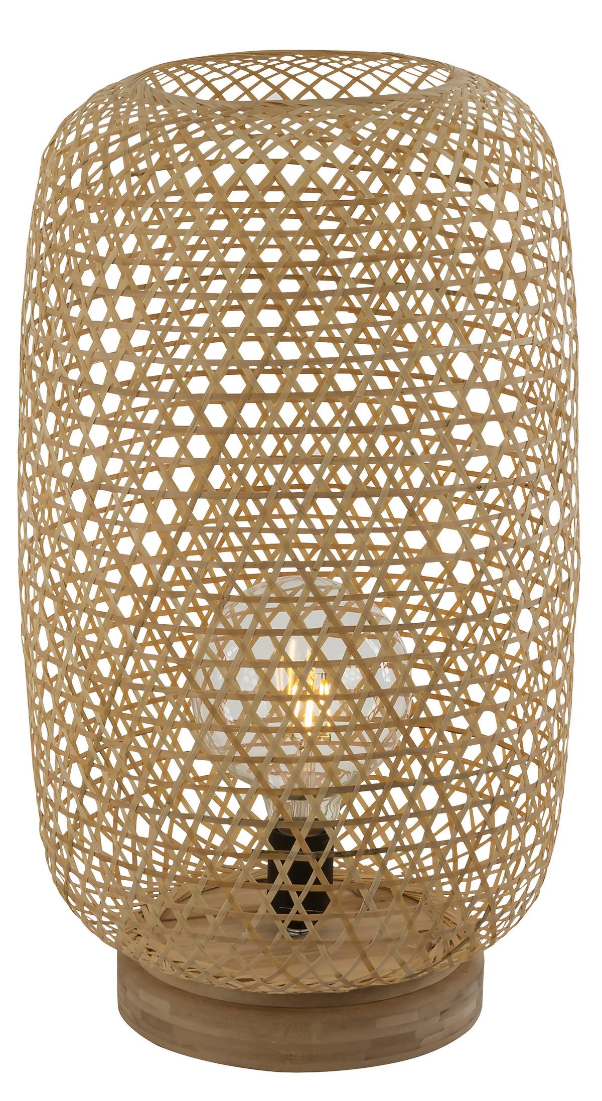 STOLNÍ LAMPA Lena, 31/55cm - černá/přírodní barvy, textil/přírodní materiály (31/55cm)