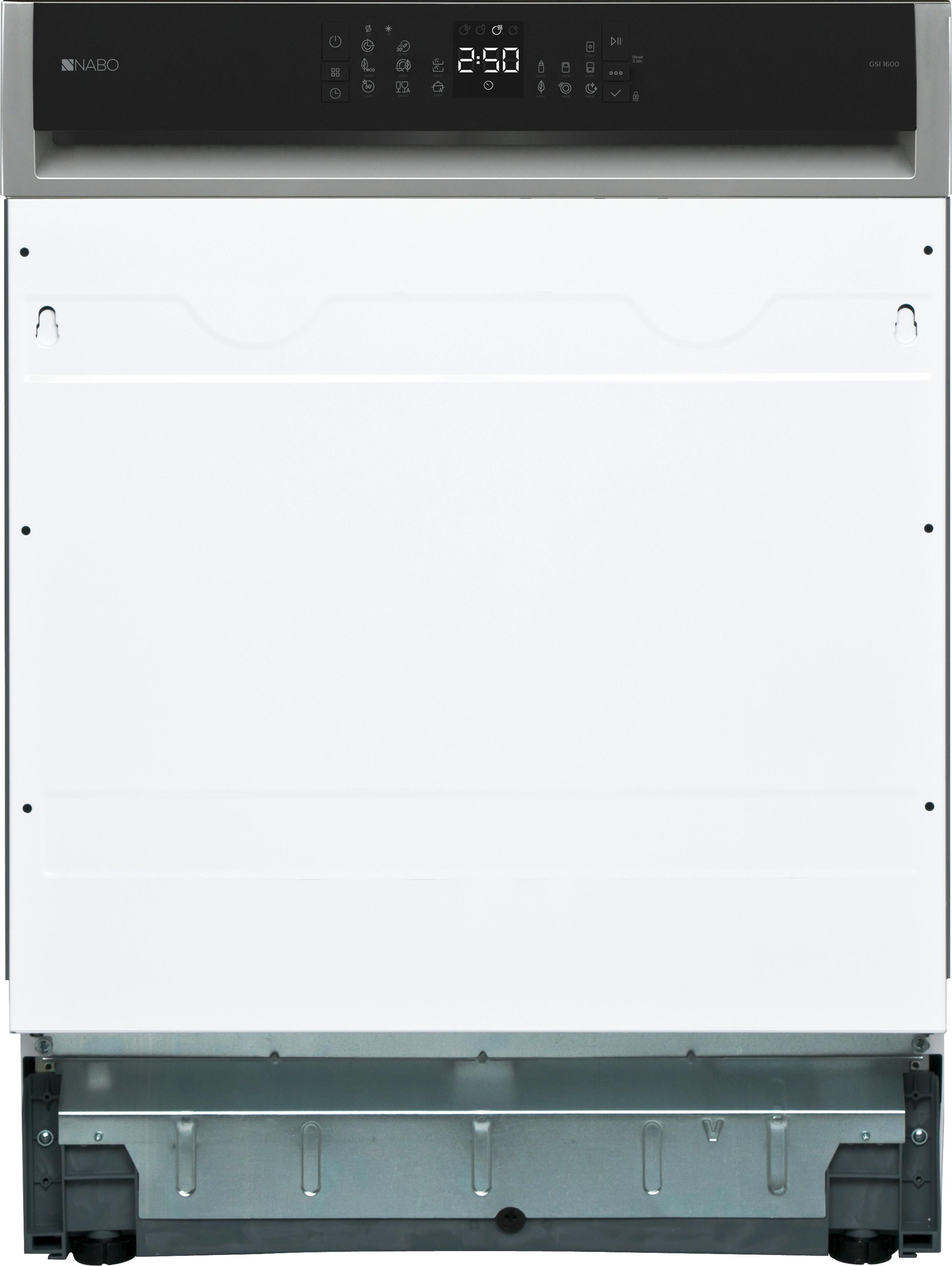 Einbau.geschirrspüler Gsi 1600 B: 59,8 cm Teilintegriert - Weiß, Basics, Kunststoff/Metall (59,8/82/57cm) - Nabo