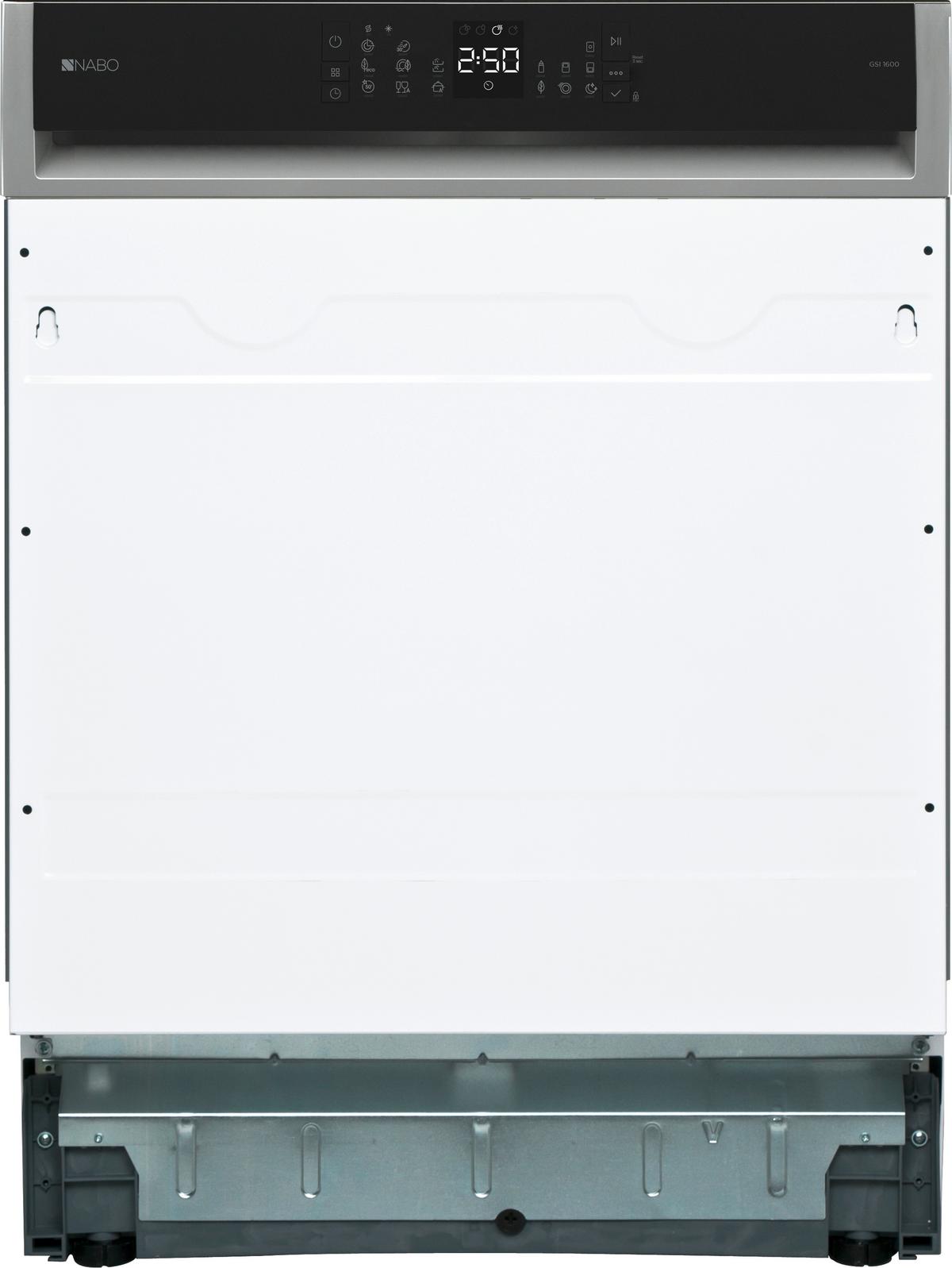 Einbau.geschirrspüler Gsi 1600 B: 59,8 Cm Teilintegriert - Weiß, Basics, Kunststoff/Metall (59,8/82/57cm) - Nabo