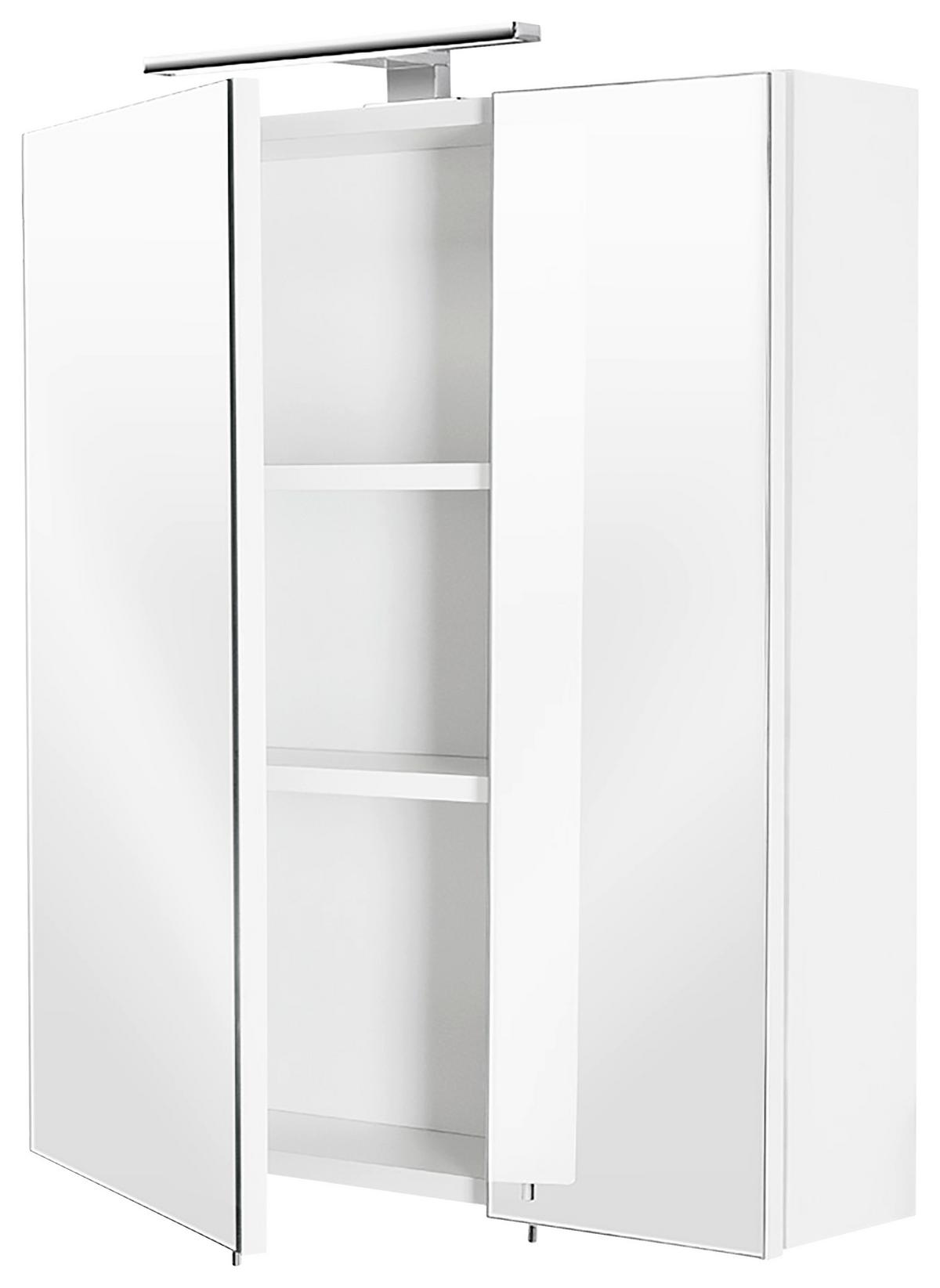 SPIEGELSCHRANK Weiß B: 60cm - Weiß, Basics, Glas/Holzwerkstoff (60/68/16cm) - MID.YOU