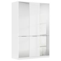 Šatníková skriňa MAX - sivá/biela, Konventionell, kompozitné drevo/plast (136/210/54cm)