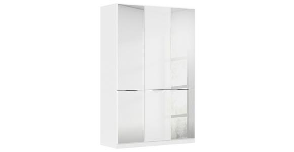 Kleiderschrank Max - Weiß Hochglanz/Weiß, KONVENTIONELL, Holzwerkstoff (136/210/54cm) - James Wood