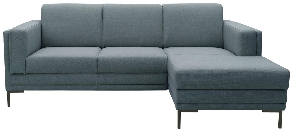 Ecksofa Looks Vii - Petrol/Schwarz, Design, Textil (214/146cm) - LOOKS by W.Joop