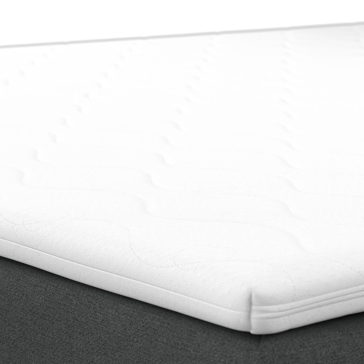 Boxspring posteľ s topperom Rosa, 180x200, antracitová - čierna/tmavosivá, Modern, drevo/kompozitné drevo (180/200cm) - Bessagi Home