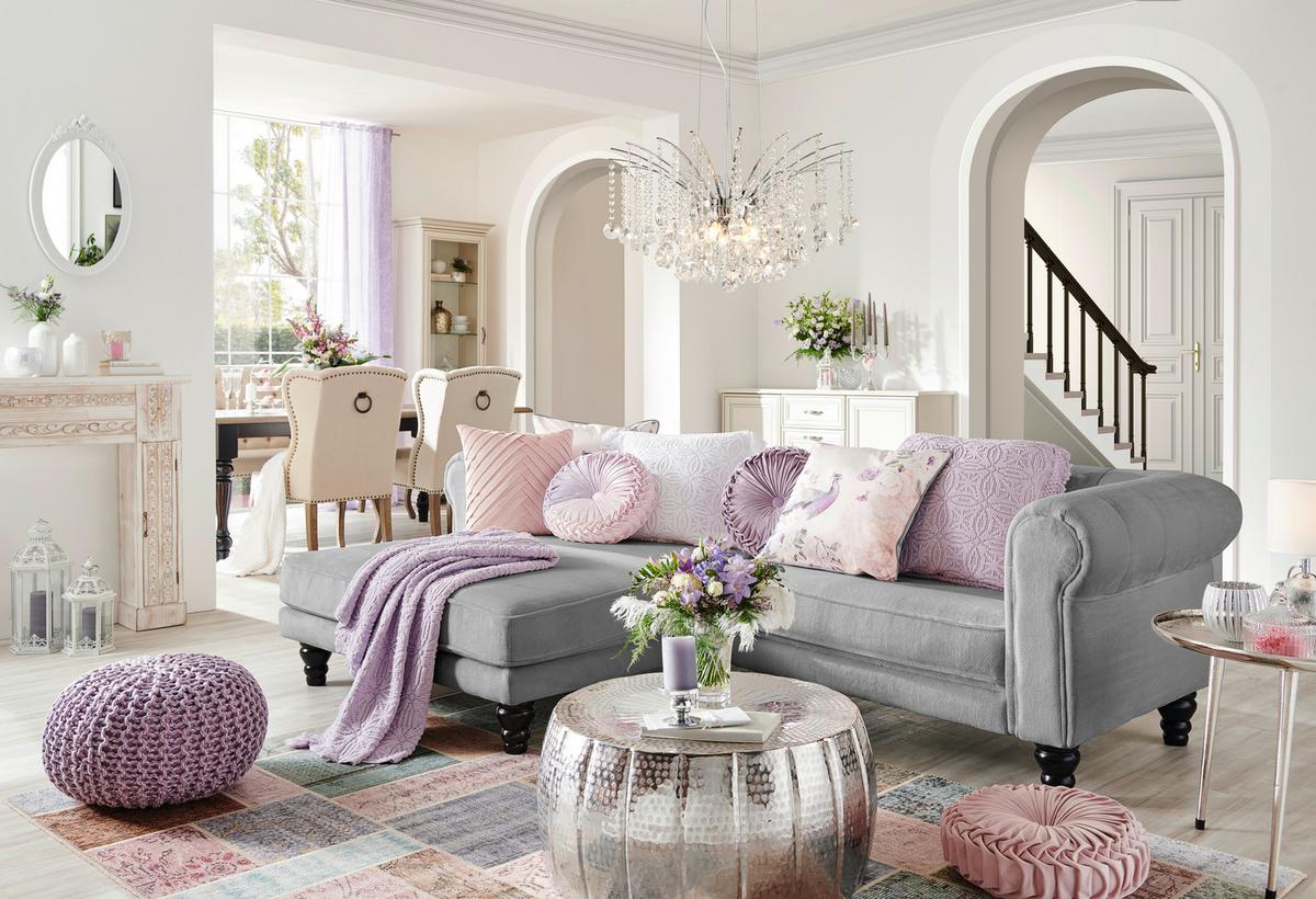 Ecksofa Jonte Grau S: 160x260 cm - Dunkelbraun/Grau, Design, Textil (160/260cm) - MID.YOU