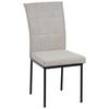 Vierfußstuhl Finn Webstoff Beige, B: 44 cm - Beige/Schwarz, KONVENTIONELL, Textil/Metall (44/96/61cm) - MID.YOU