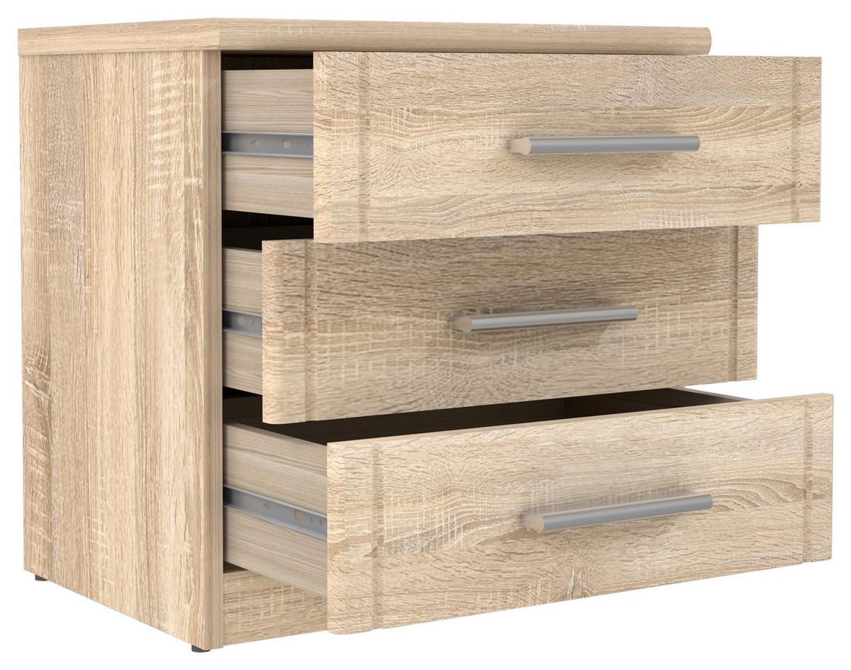 Nachtkästchen Gloria B: 45 Cm - Sonoma Eiche, Basics, Holzwerkstoff/Kunststoff (45.2/45.9/35.1cm)
