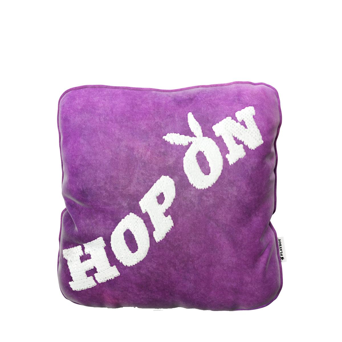 Zierkissen Hop On 40x40 cm Synthetikfaser Lila - Lila, Basics, Textil (40/40cm) - Playboy