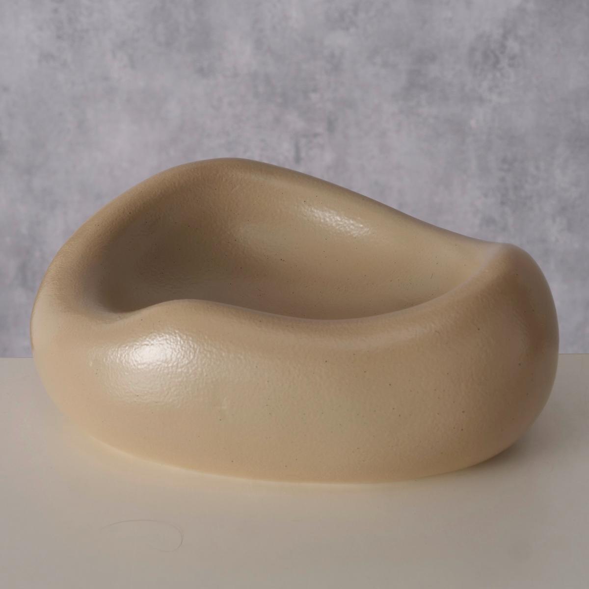 Dekorační miska LAMAO II - světle hnědá, Design, keramika (20,5/16,5/8cm) - Mömax