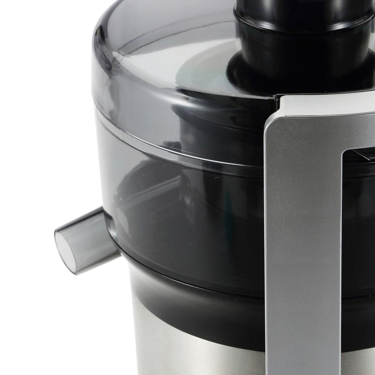 Entsafter Foodies Schwarz/silberfarben - Silberfarben/Schwarz, Basics, Kunststoff/Metall (22,4/22/34,2cm) - Masterpro