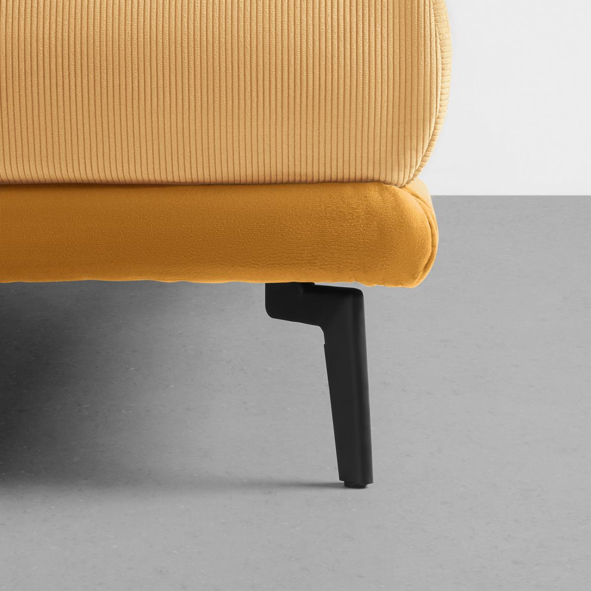 Rohová sedačka NUOVO, oboustranná, žlutá - černá/žlutá, Moderní, kov/textil (245/190cm) - Mömax