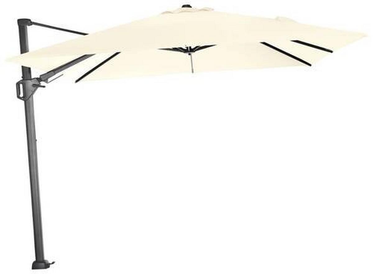 Ampelschirm Sunset N+ B: 300 H: 255 Cm Anthrazit/creme - Anthrazit/Creme, KONVENTIONELL, Textil/Metall (300/300cm) - Siena Garden