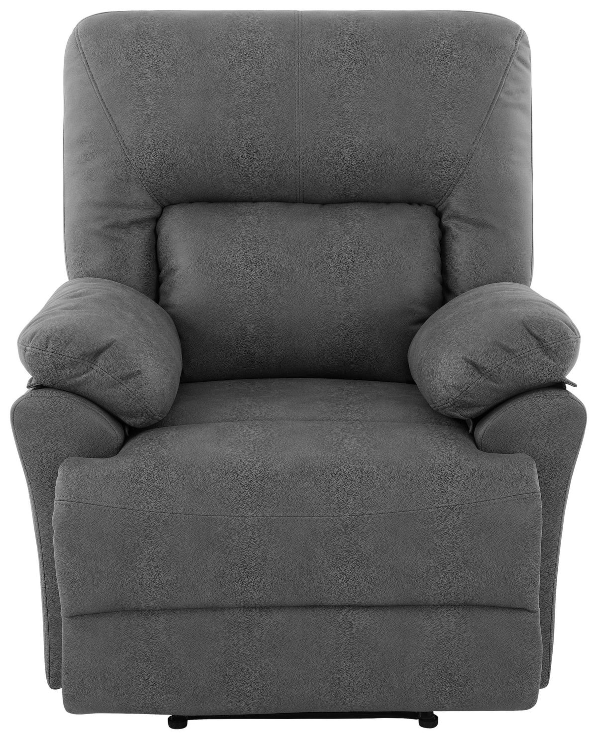 Relaxačné kreslo CLARA, sivá, s relaxačnou funkciou - čierna/sivá, Konventionell, kov/textil (89/99.5/94cm) - Livetastic