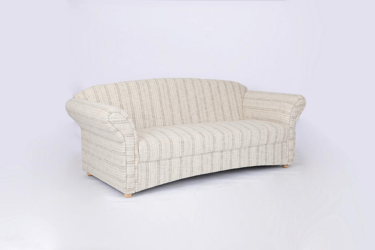 3-Sitzer Loretta Grau, ca. 204x83x85 cm - Hellgrau, Basics, Holz/Textil (204/83/85cm)