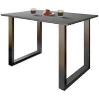 Schreibtisch Lona Anthrazit B: 140 Cm - Anthrazit/Silberfarben, Design, Holzwerkstoff/Metall (140/80/76cm) - MID.YOU