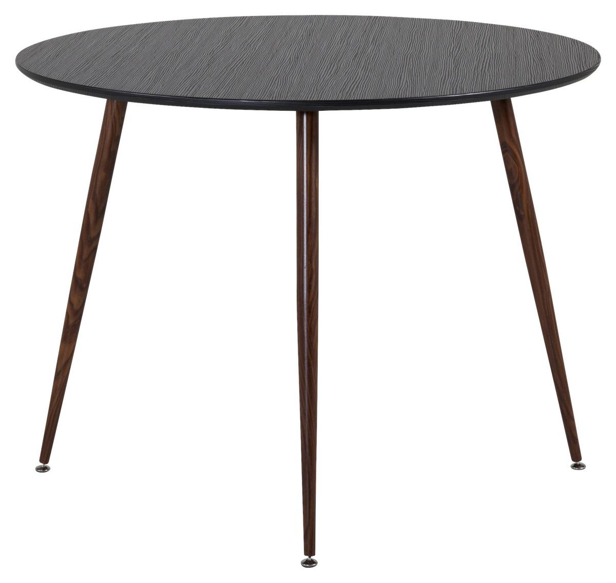 Esstisch Plaza Schwarz L: 100 Cm - Schwarz, Design, Holzwerkstoff/Metall (100/100/75cm) - Livetastic