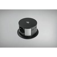 Steckdosenelement Ekotech Schwarz - Schwarz, MODERN, Kunststoff (11,5cm)