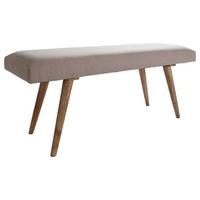 Lavice SALIM hnědá - hnědá/béžová, Natur, dřevo/textil (117/51/38cm) - MID.YOU