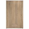 Drehtürenschrank Mit 2 Laden 120cm Paul,sonomaeiche 3-Türig - Sonoma Eiche, Basics, Glas/Holzwerkstoff (120/196/54cm)