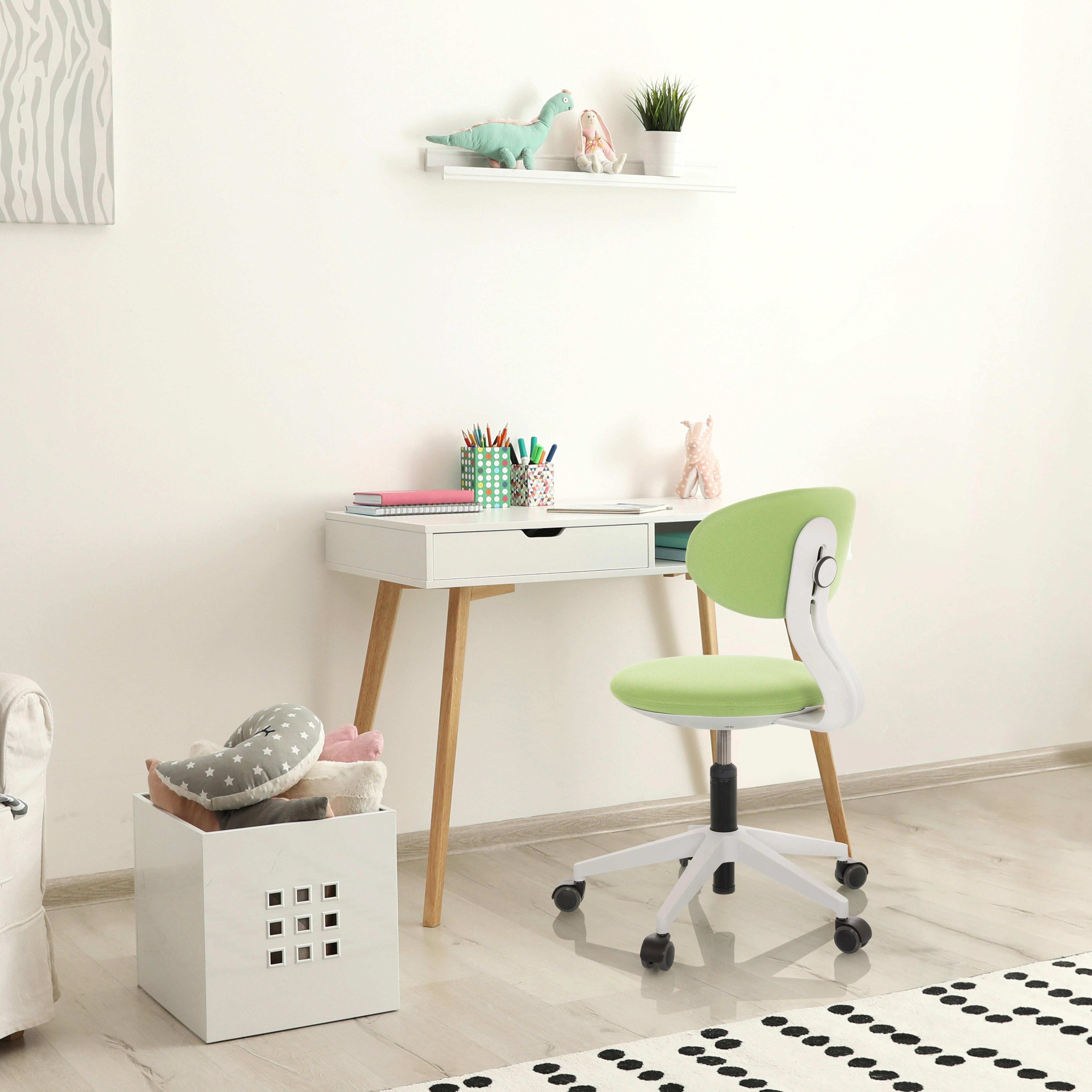 Jugenddrehstuhl Minimovo - Weiß/Grau, Basics, Kunststoff/Textil (42/66-87/52cm) - MID.YOU