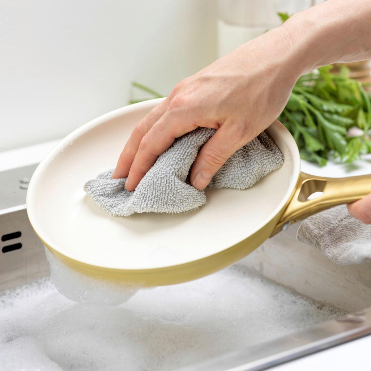 Pfannenset Padova Reserve Gelb/Weiß/Goldfarben D:20/26cm - Gelb/Goldfarben, Basics, Glas/Metall (20 & 26cm) - GreenPan