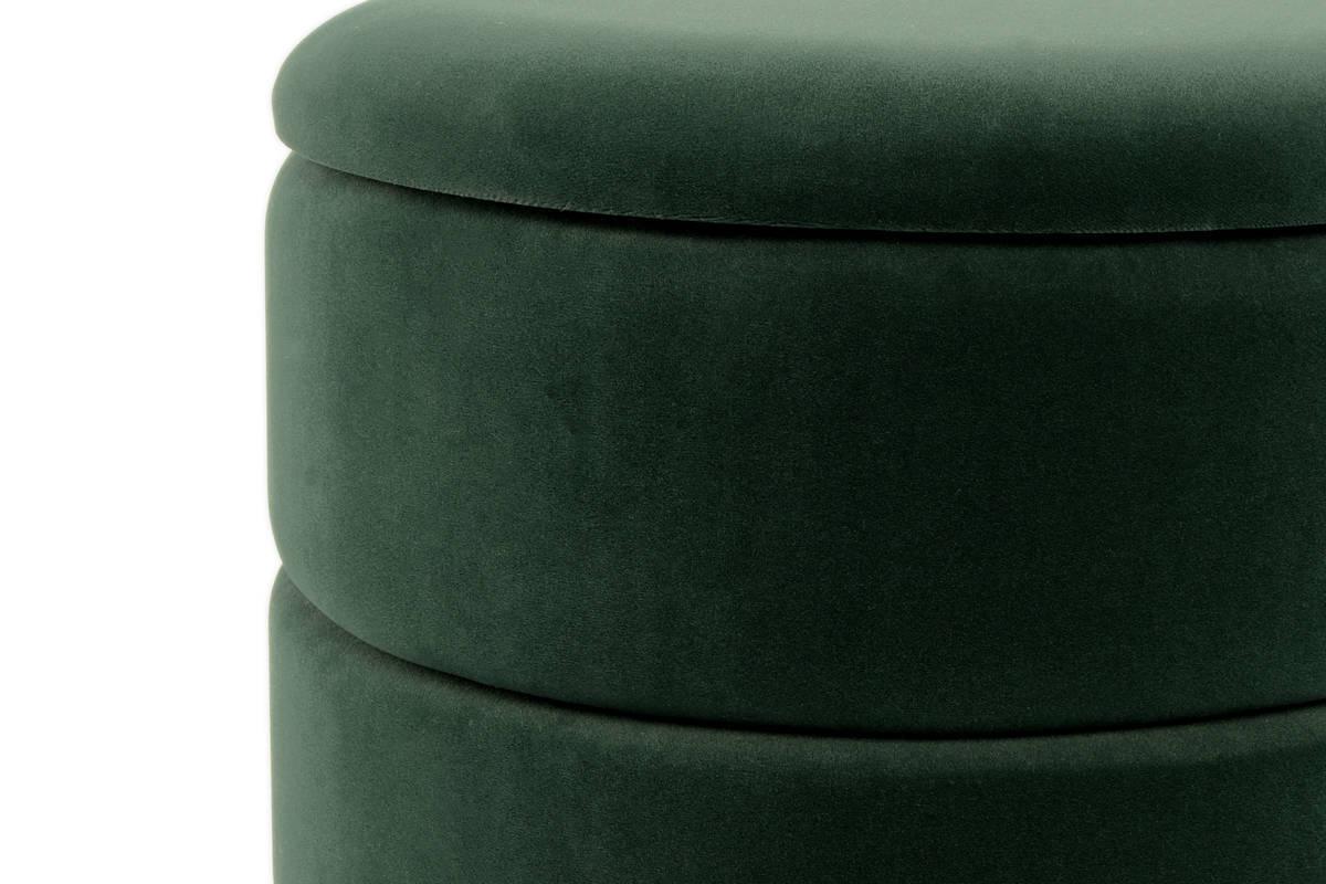 Hocker Pouf Samt/Eisen Grün/Goldfarben H: 41 cm - Goldfarben/Grün, Basics, Holzwerkstoff/Kunststoff (37,5/41/37,5cm) - Kayoom
