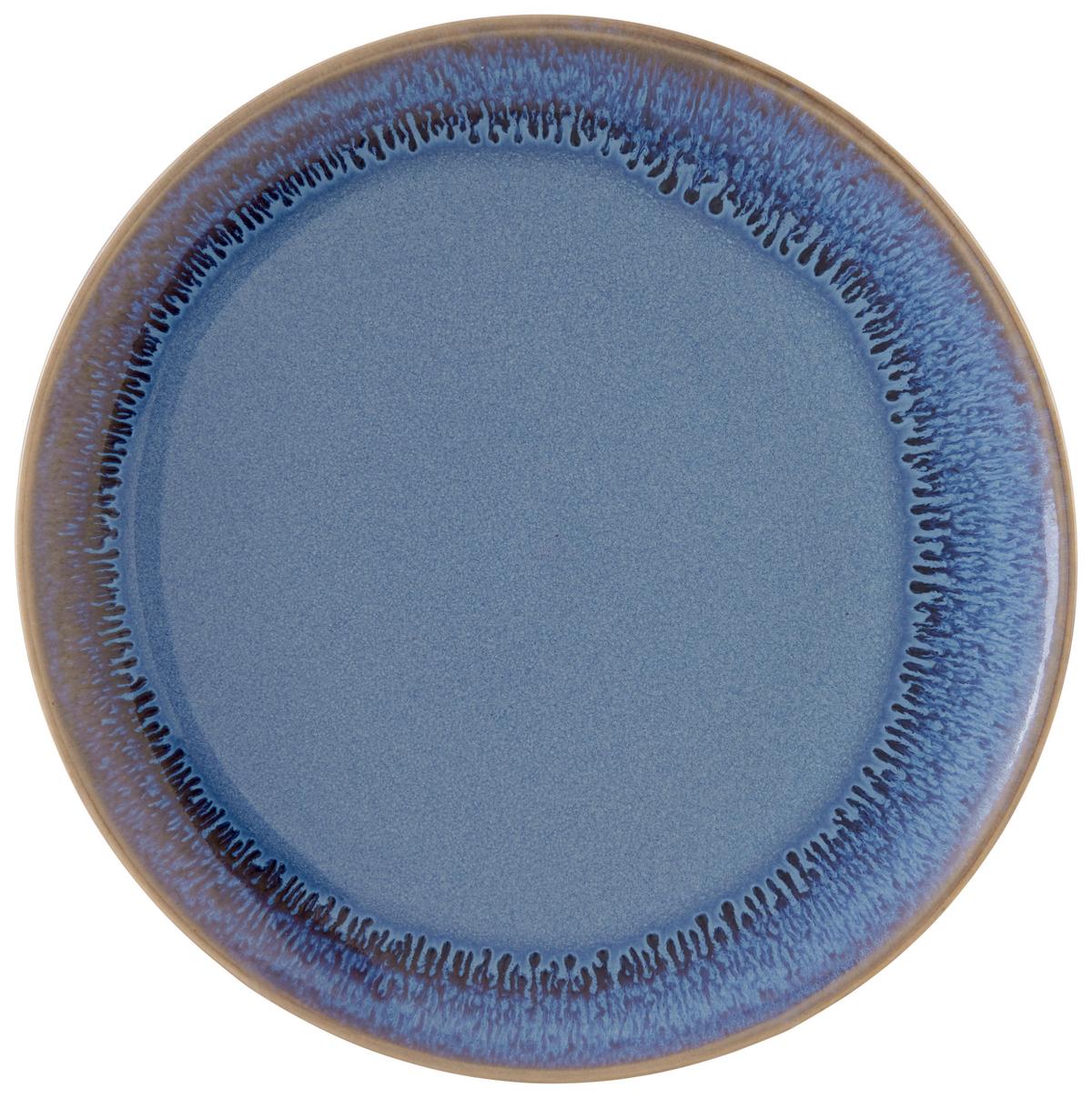 Snídaňový talíř FRANK - bílá/modrá, Moderní, keramika (20cm)