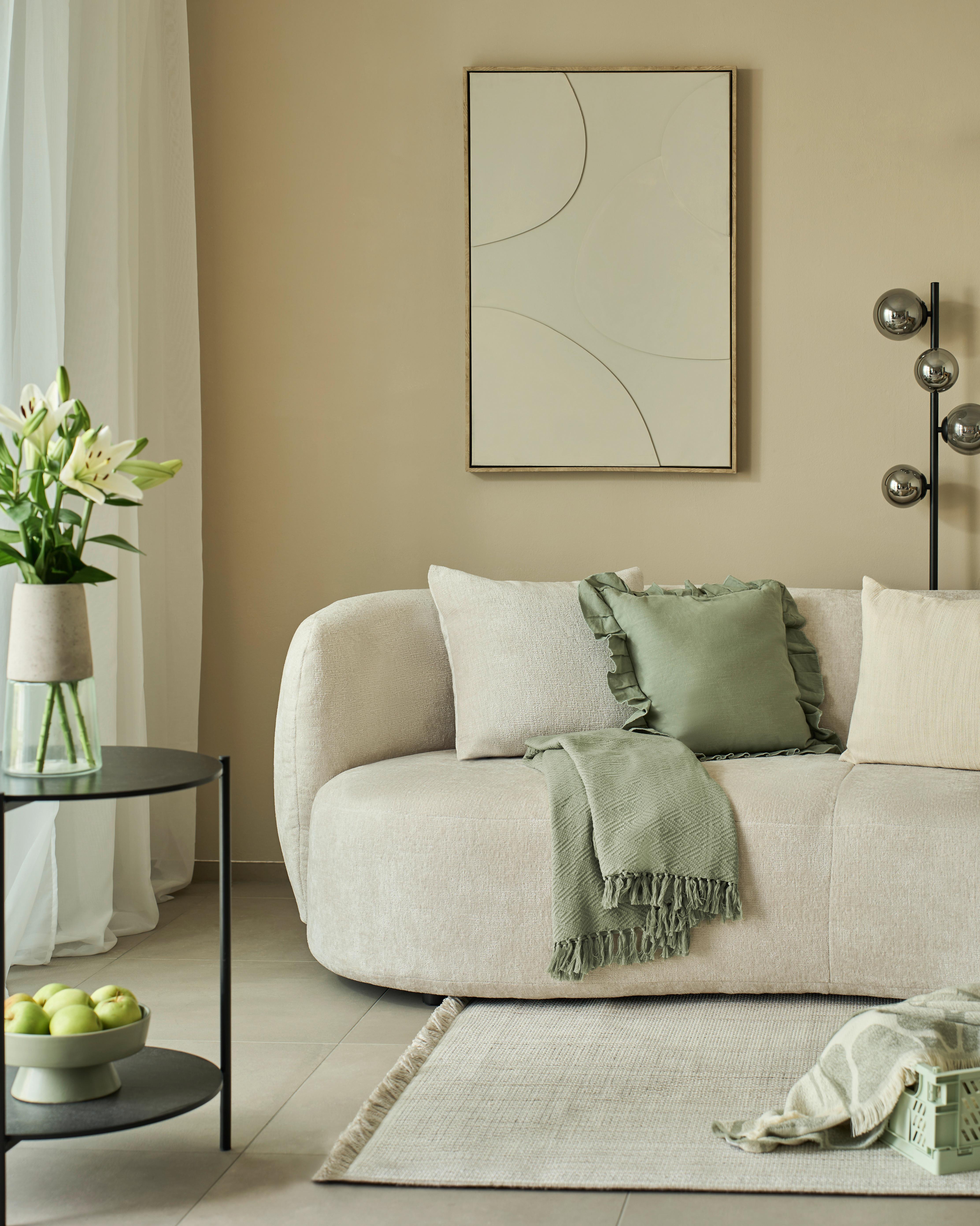 Obraz na plátne Denise - prírodná farba/béžová, drevo/textil (60/90cm) - Premium Living
