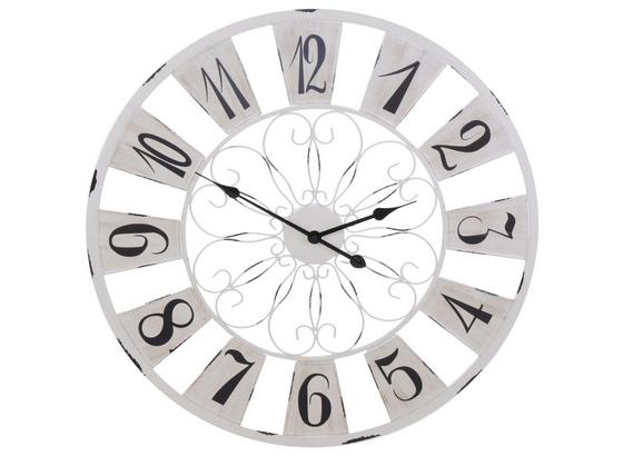 Wanduhr Ornament DM: 75 cm - Weiß, Metall (75cm) Wanduhr Ornament DM: 75 cm - Weiß, Metall (75cm)