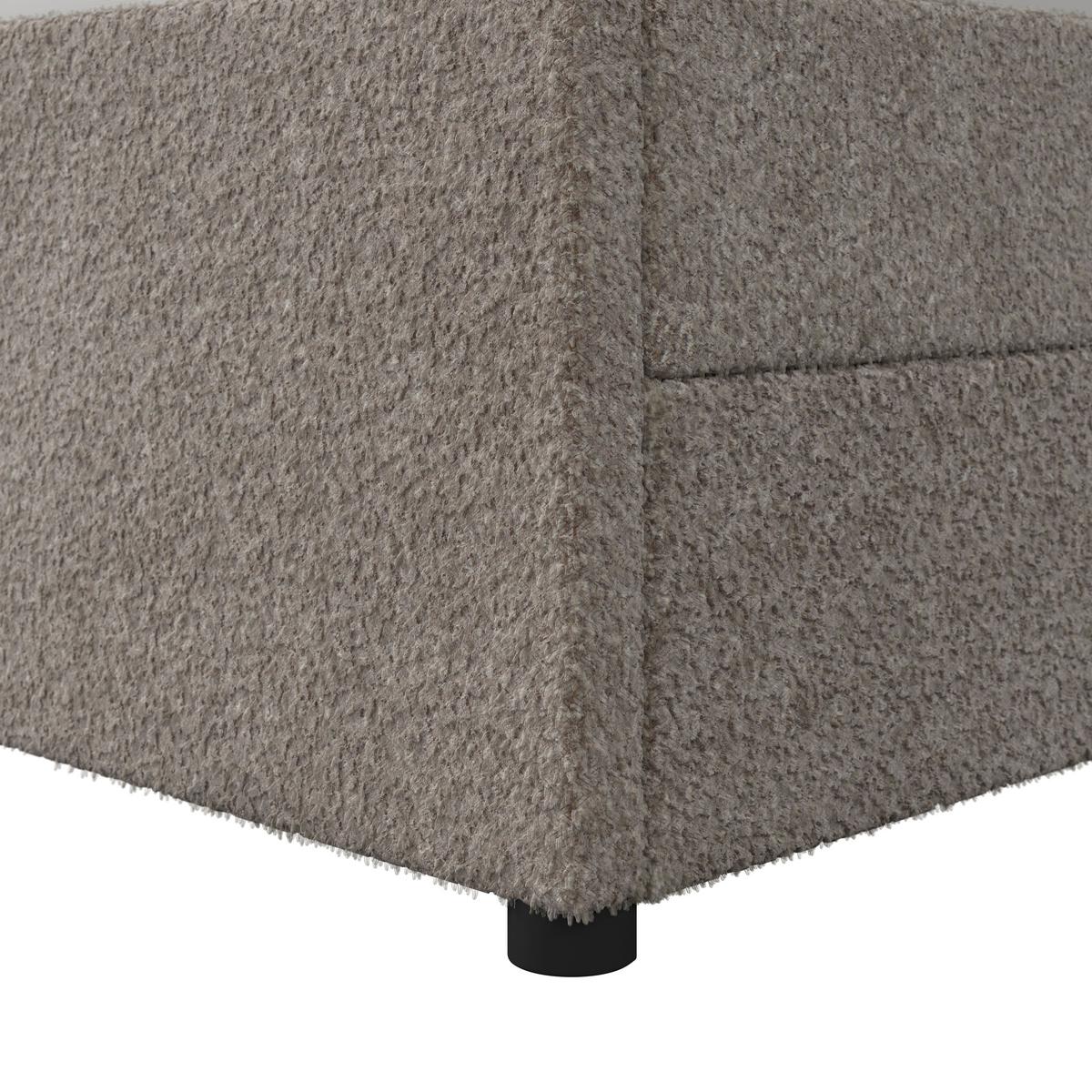Detská posteľ NINA 90x200, poťah buklé - taupe, Modern, kov/drevo (90/200cm) - Bessagi Kids