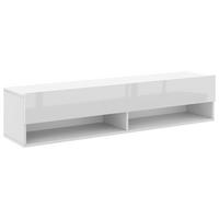 Lowboard Derby 140 - Weiß Hochglanz/Weiß, Design, Holzwerkstoff (140/31,5/32,5cm) - Livetastic