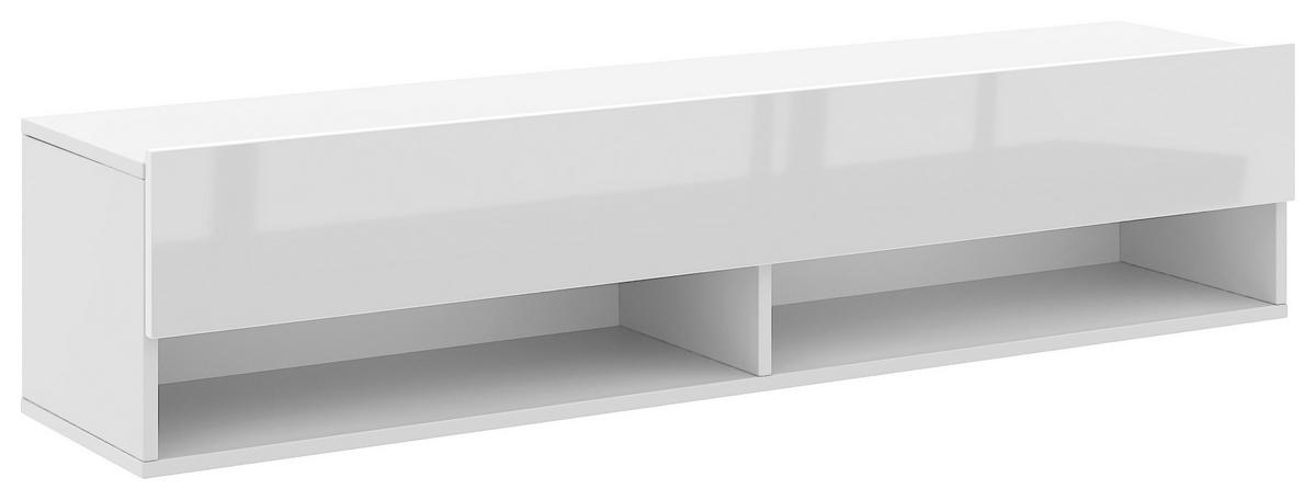 Lowboard Derby 140 - Weiß Hochglanz/Weiß, Design, Holzwerkstoff (140/31,5/32,5cm) - Livetastic