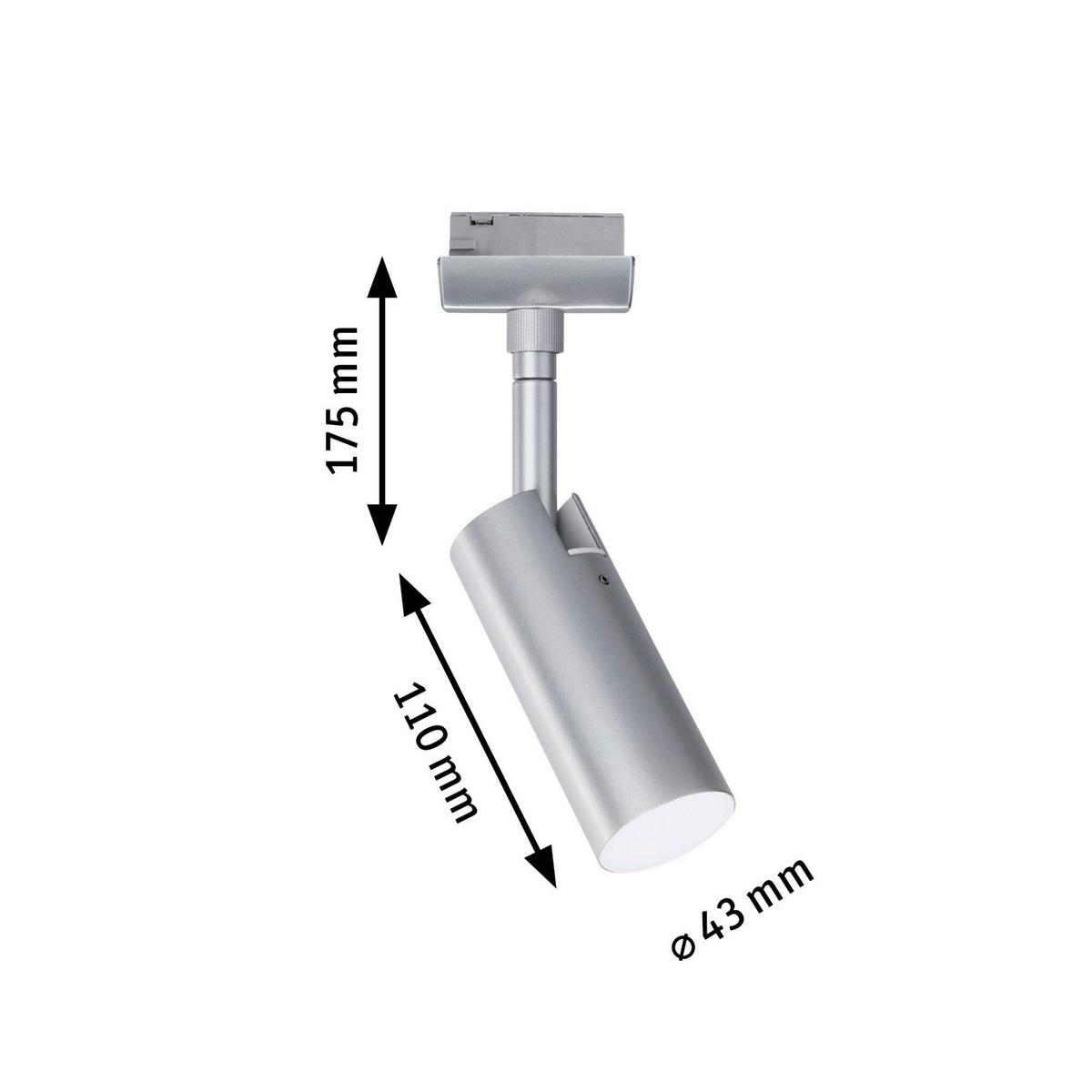 Schienensystem Urail Strahler 96800 In Chromfarben - Chromfarben, Design, Metall (4,2/18,6cm) - Paulmann