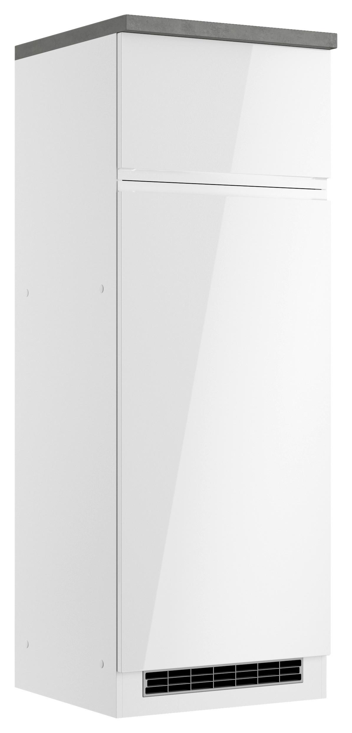 Geräteumbauschrank Monza B: 60 Cm Weiß/grau - Weiß Hochglanz/Weiß, LIFESTYLE, Holzwerkstoff (60/166/60cm) - Held