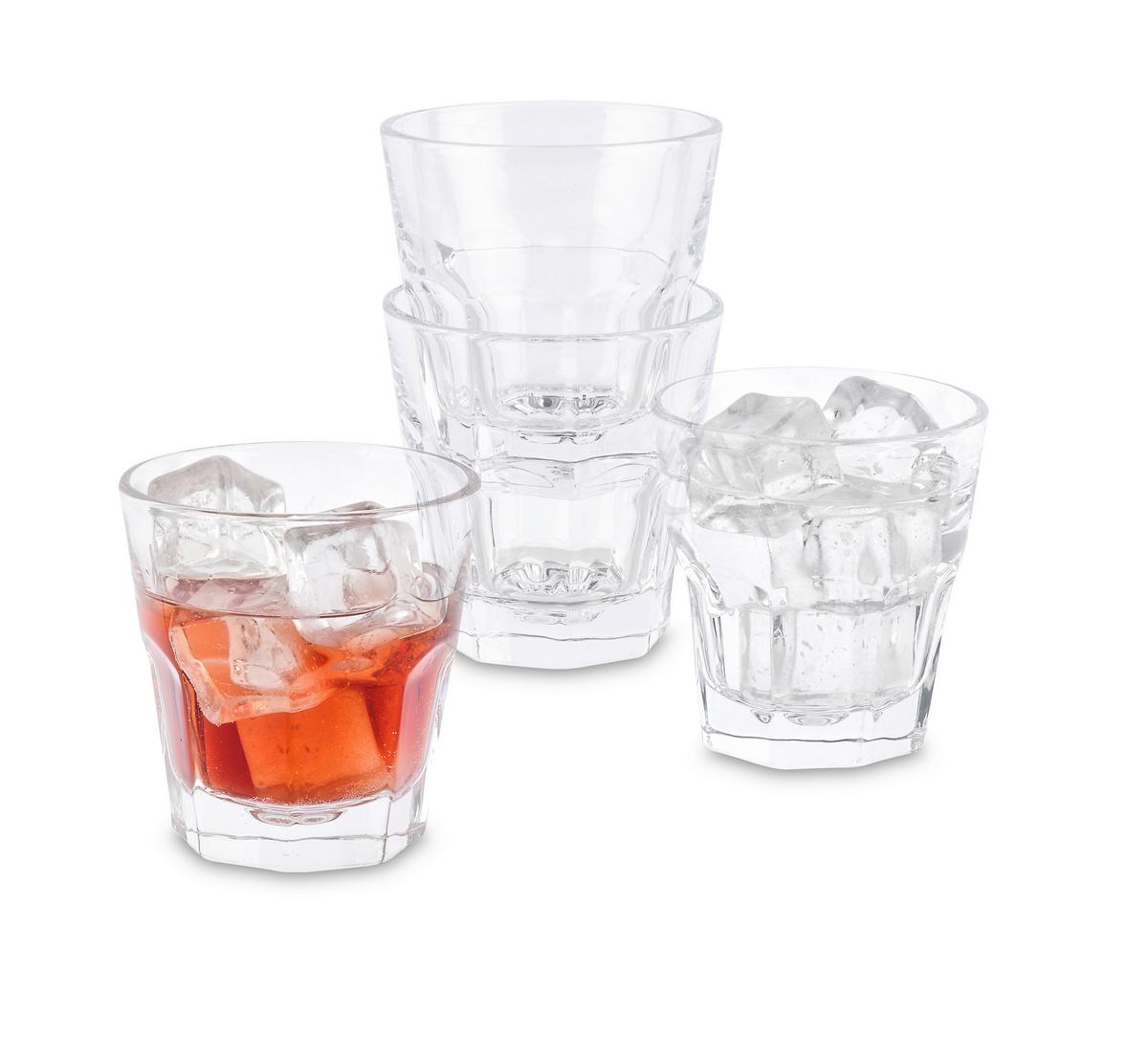 Sada sklenic 4 ks - čiré, Konvenční, sklo (8,4/8,4/8,7cm) - Mömax
