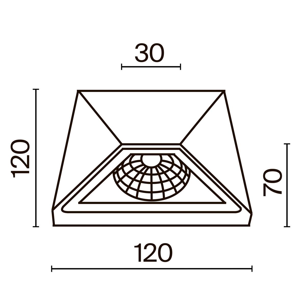Außenwandleuchte Beekman - Schwarz, MODERN, Glas/Metall (12/12/7cm) - MAYTONI