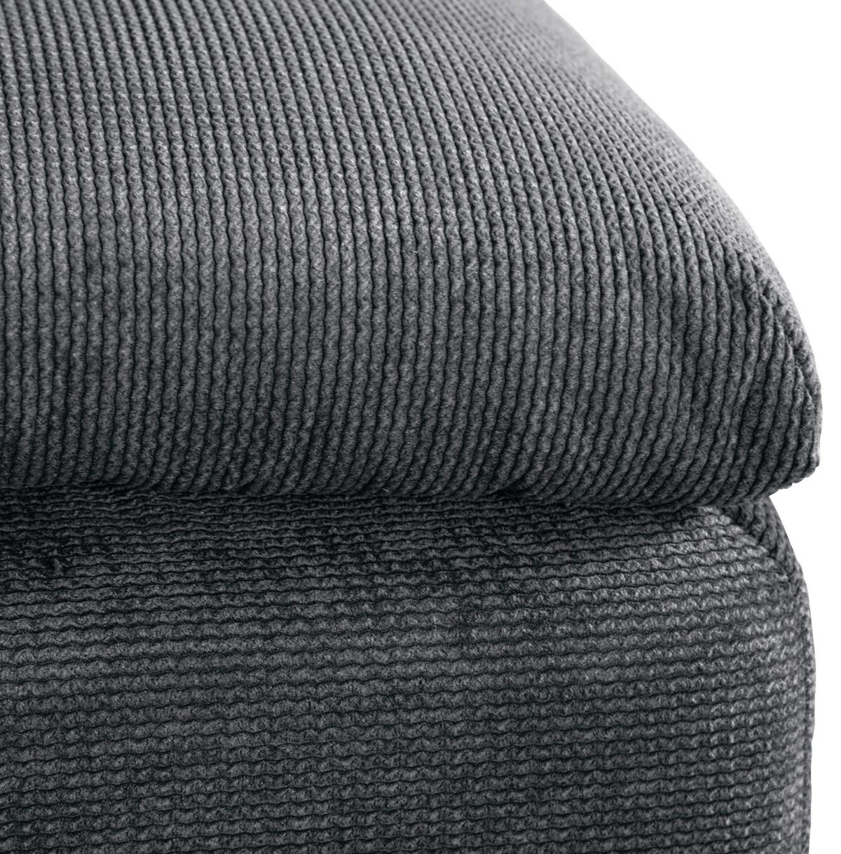 Sofaelement Fynn, Anthrazit B: 83 cm - Anthrazit/Schwarz, KONVENTIONELL, Textil (83/72/83cm) - MID.YOU
